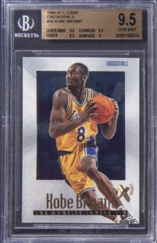 1996-97 Skybox E-X2000 "Credentials" #30 Kobe Bryant Rookie Card (#252/499) – BGS GEM MINT 9.5 1 of 9! A Holy Grail Rookie With Rare 9.5 Centering!